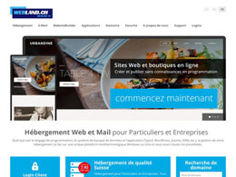 Printscreen du site web https://www.webland.ch/fr-ch/Accueil