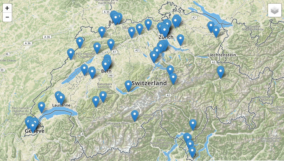 Carte des datacenters