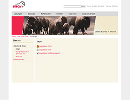 Printscreen du site web http://www.bison-its.ch/