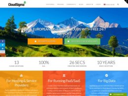 Printscreen du site web https://www.cloudsigma.com/de/