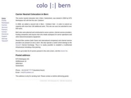 Printscreen du site web https://www.colobern.ch/fr/main/index.php