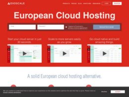 Printscreen du site web https://www.exoscale.com/
