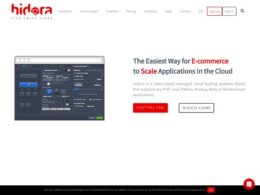 Printscreen du site web https://hidora.io/fr/?utm_source=hebergeur&utm_medium=page