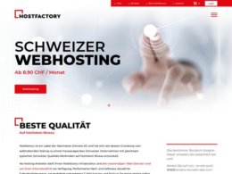 Printscreen du site web https://www.hostfactory.ch/