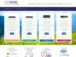 Printscreen du site web https://www.netzone.ch/
