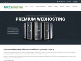 Printscreen du site web https://orcwebhosting.com/